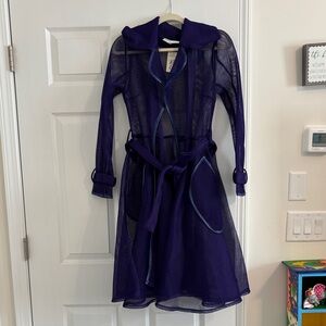 Purple Sheer Trench Coat